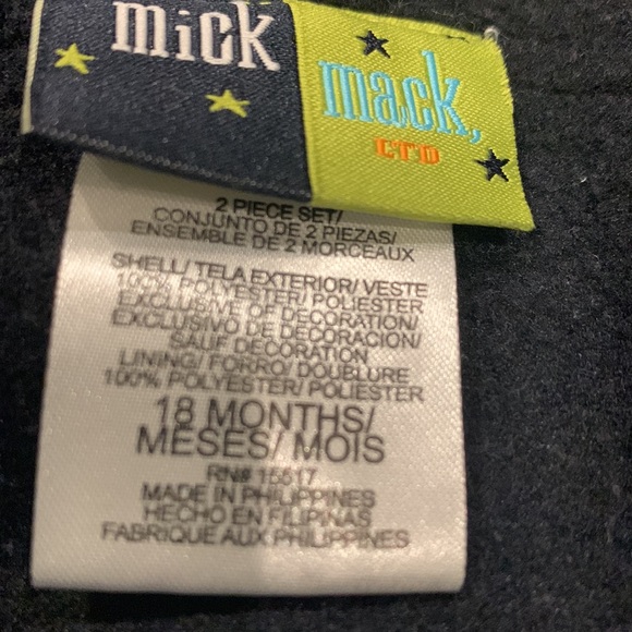 Mick & Mack Zipper Jacket and Weatherproof Pants in Blue/Black size 18M - Picture 5 of 8